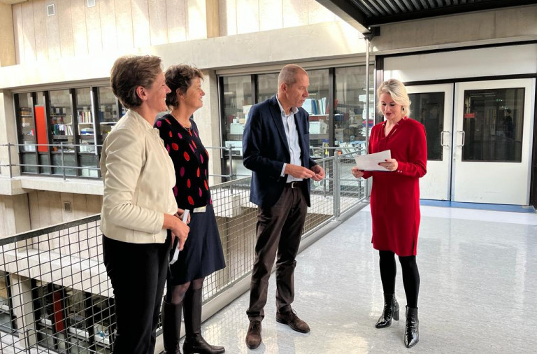 Foto werkbezoek D66-kamerlid Amsterdam UMC